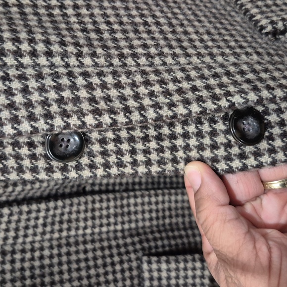 Eddie Bauer Women's Houndstooth Blazer 100% Wool. Black and Brown Size 6. - Picture 13 of 13